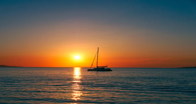 Santorini Sunset Catamaran Cruise with BBQ and Soft drinks